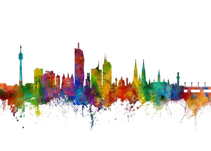 Vienna Austria Skyline