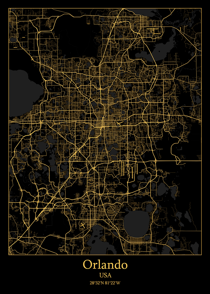 Orlando USA map