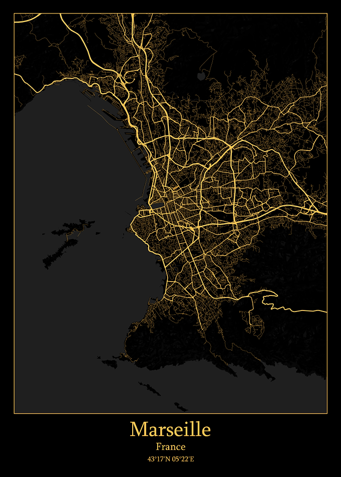 Marseille France map