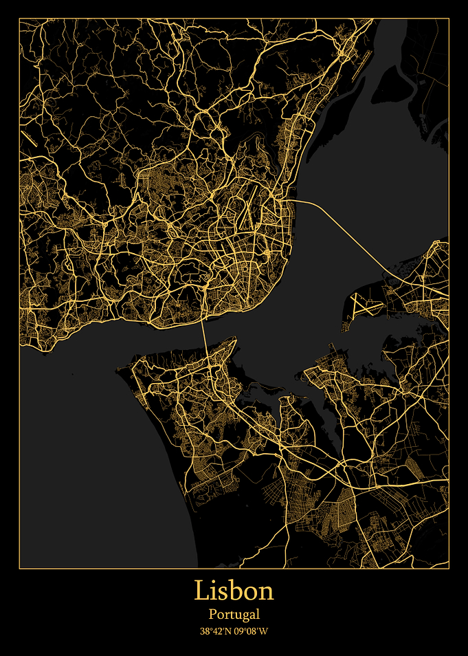 Lisbon Map Portugal