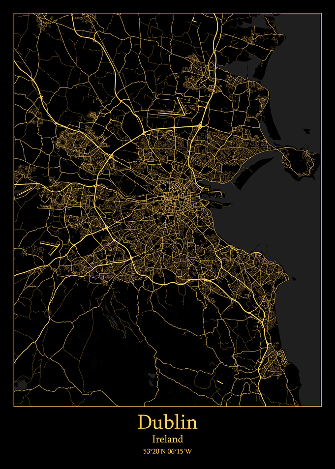 Dublin Ireland map