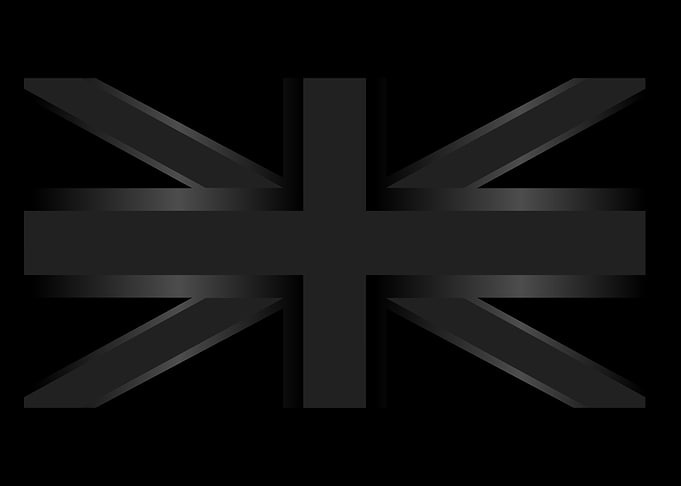 British flag metallic
