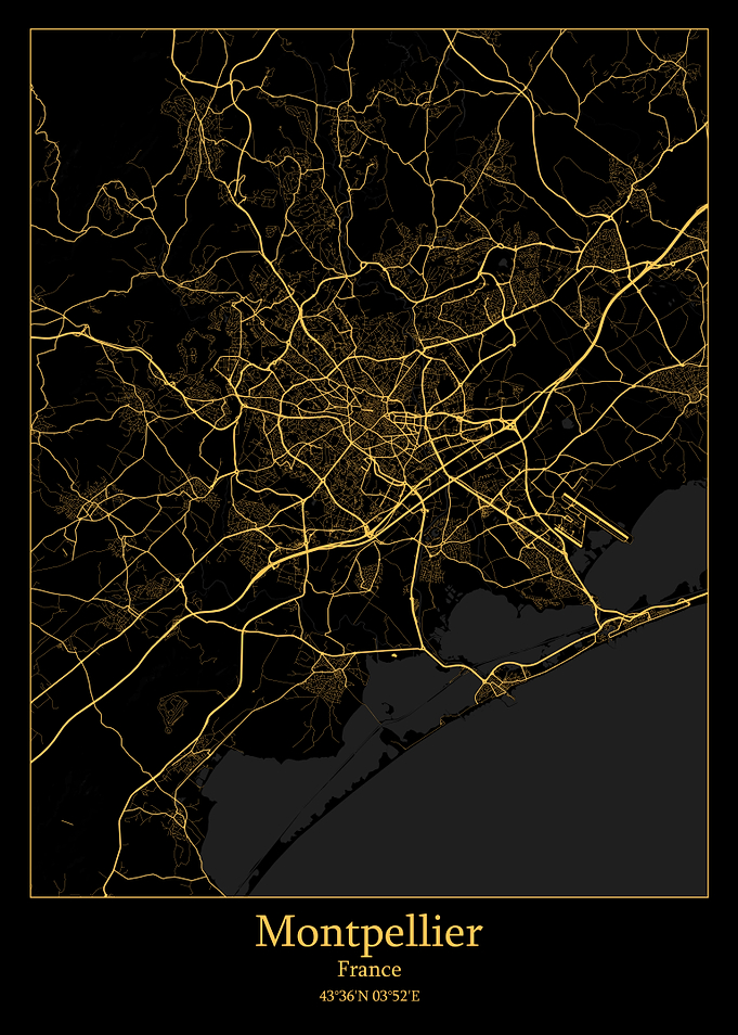 Montpellier France map