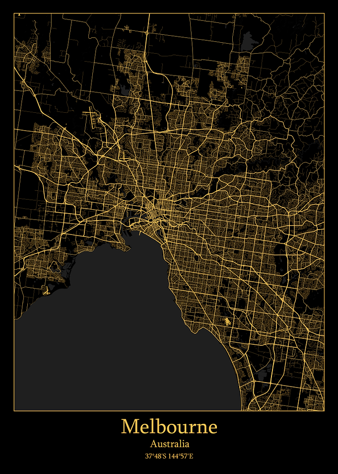 Melbourne city map