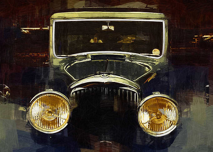 Vintage Car Gothic Style