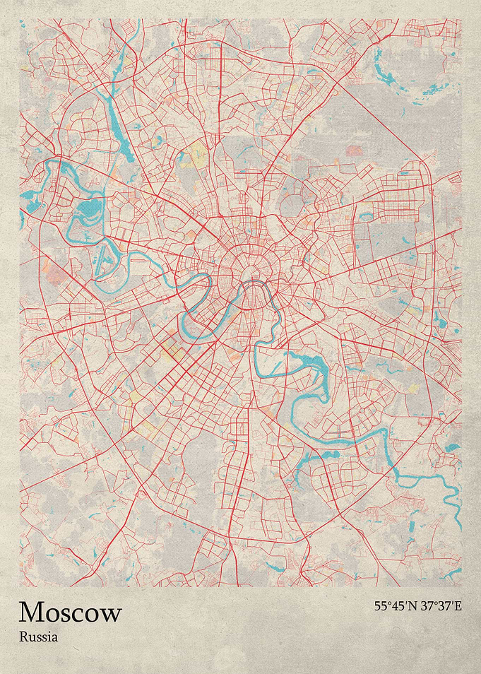 Moscow city map