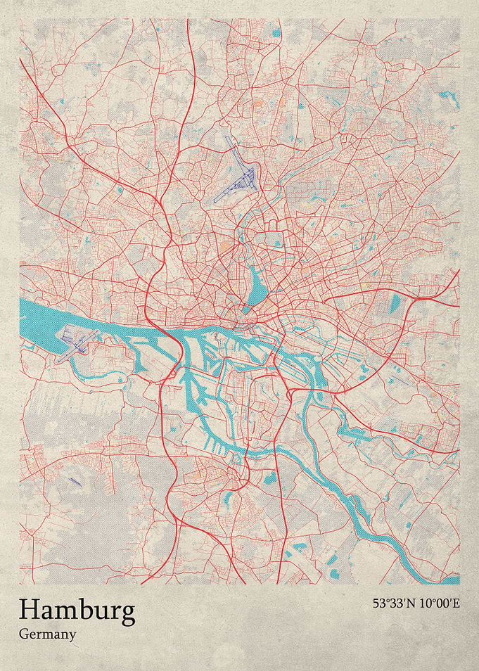 Hamburg city map