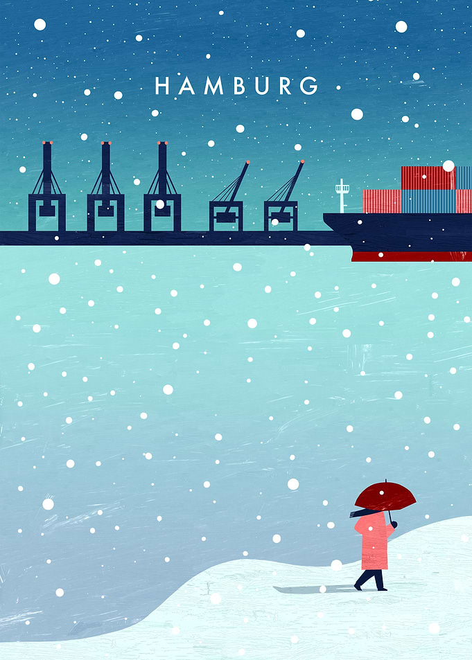 Hamburg in winter