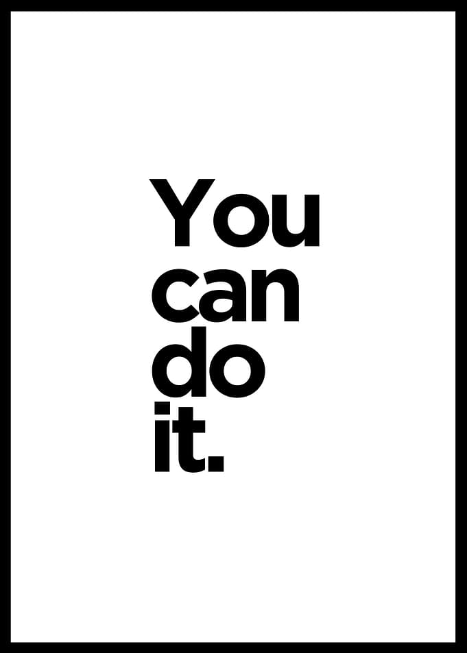 You can