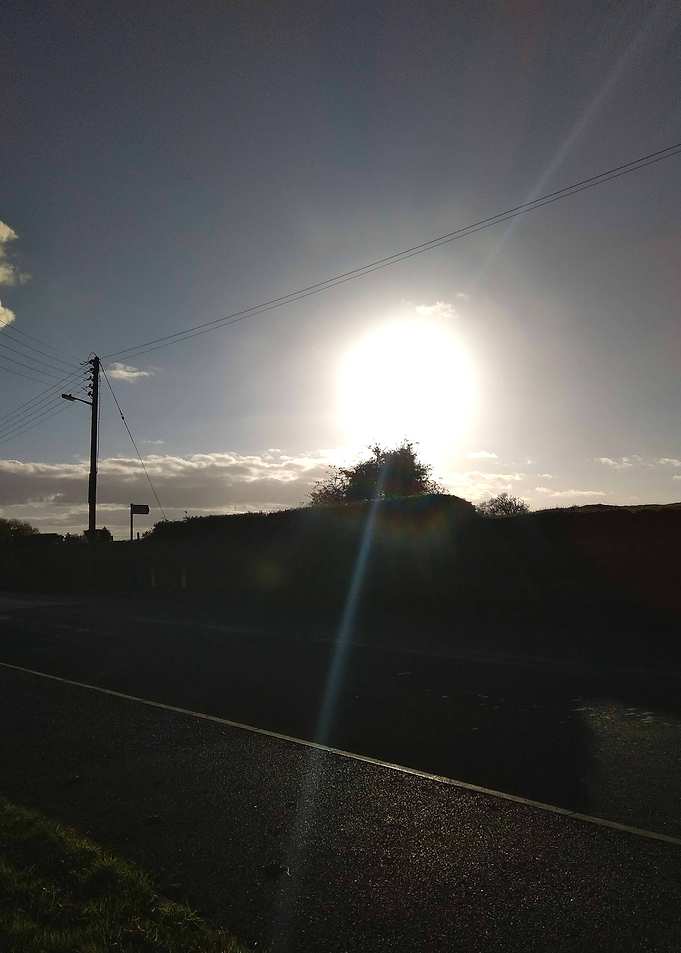 Bright Sun Shadowed Road