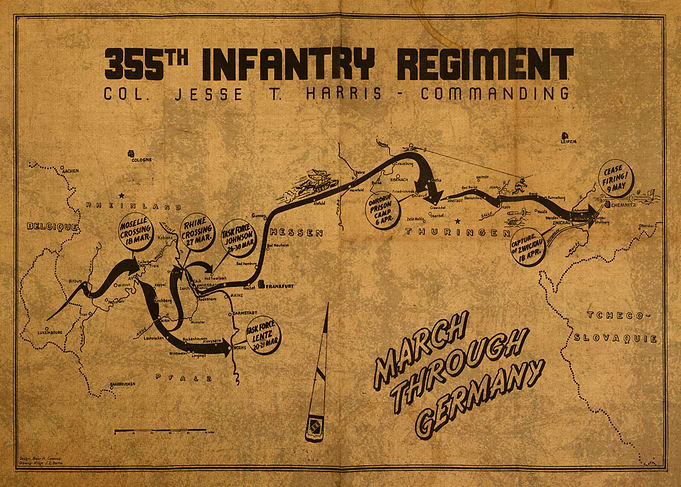 March of the 355th Map