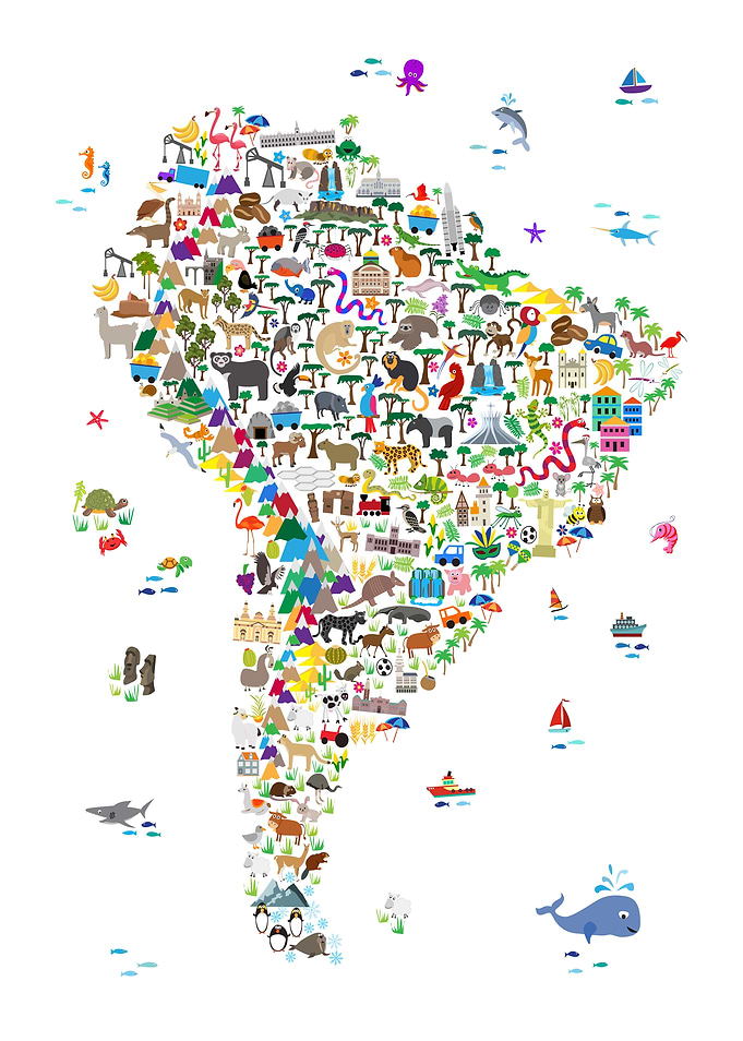 Animal Map South America