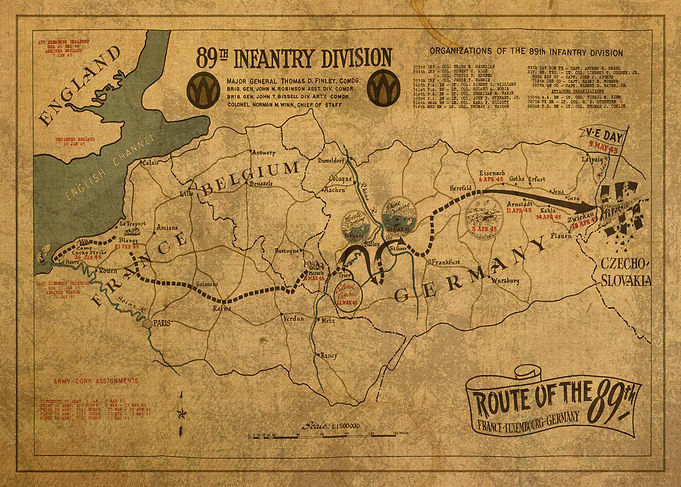 Route of the 89th Infantry