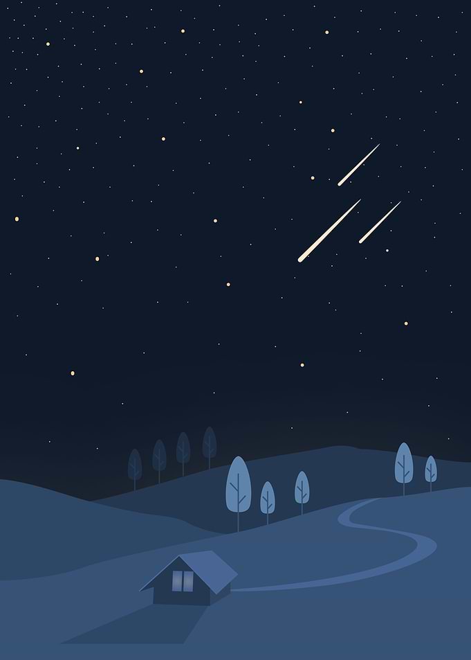 Cabin At Night