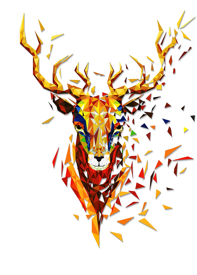 Deer head lowpolygon
