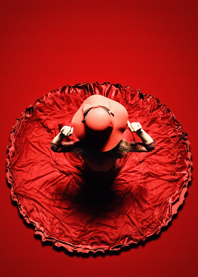 Lady in red