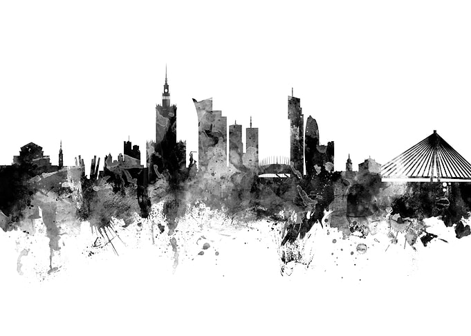 Warsaw Poland Skyline