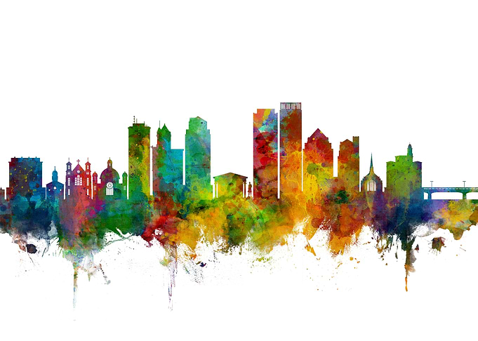Dayton Ohio Skyline