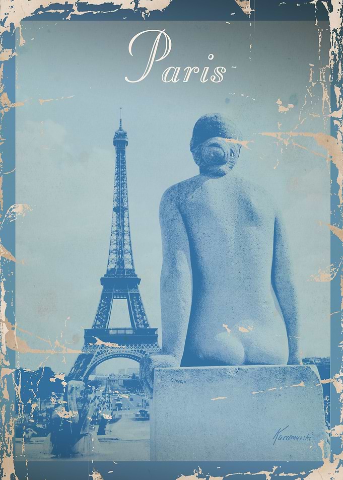 Paris vintage postcards 01
