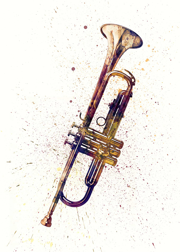 Trumpet Watercolour