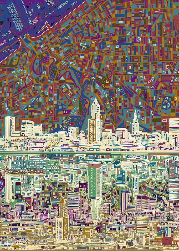 cleveland city abstract 3