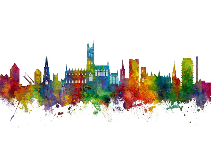 Gloucester England Skyline