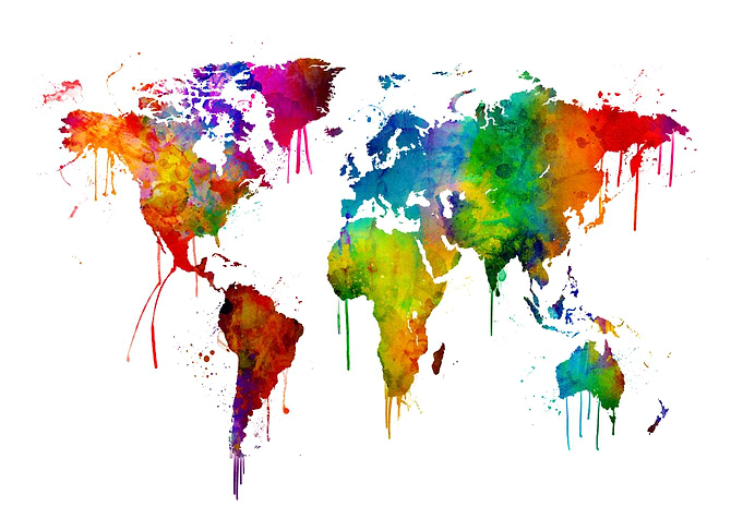 World Map Watercolour