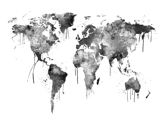 World Map Watercolour