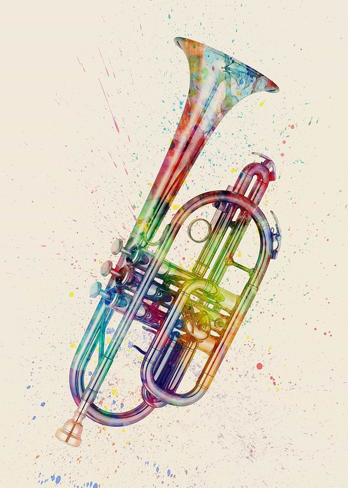 Cornet Abstract Watercolor