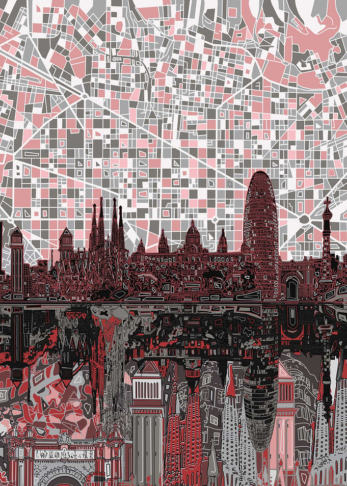barcelona city abstract