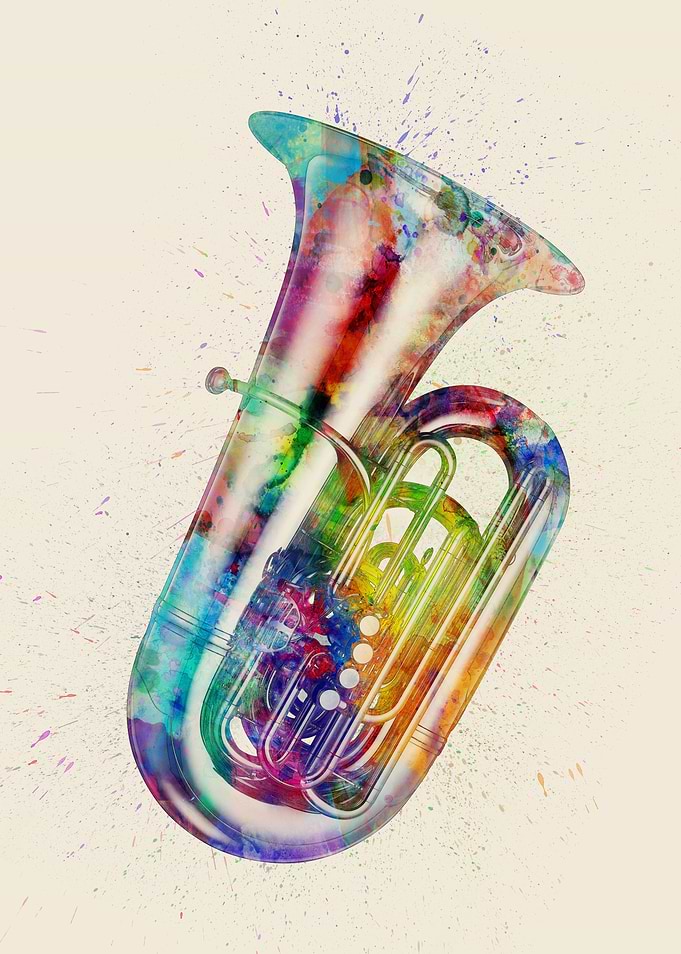 Tuba Watercolor