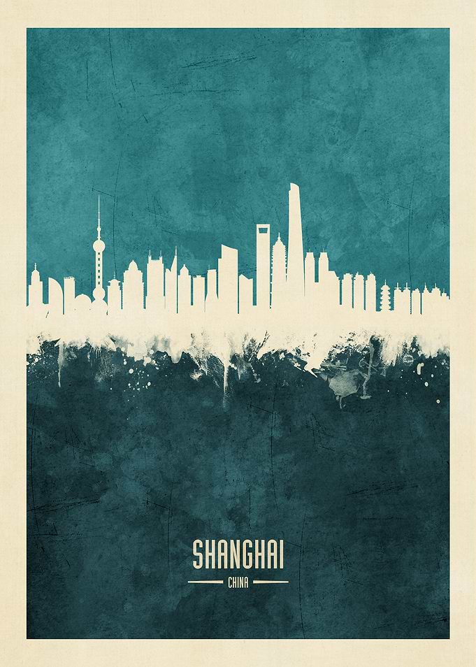 Shanghai China Skyline