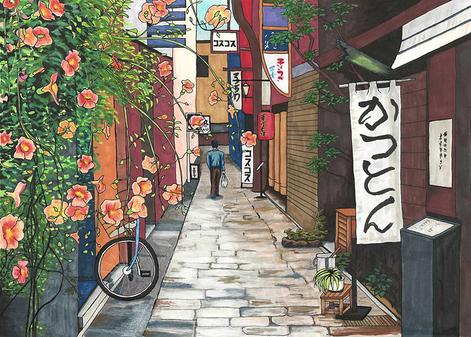 Flowers in an Alley