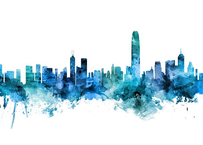 Hong Kong China Skyline