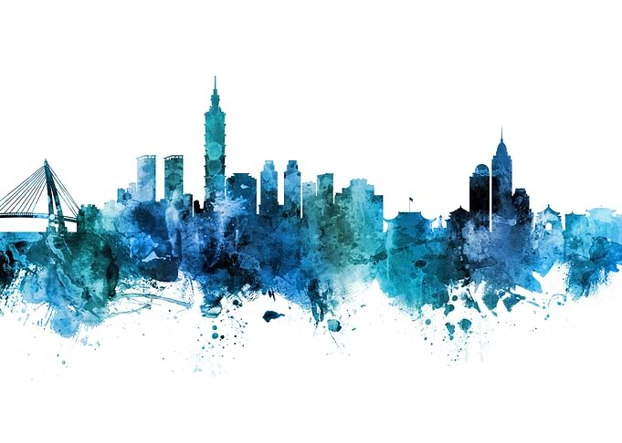 Taipei Taiwan Skyline