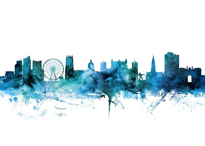 Nottingham England Skyline