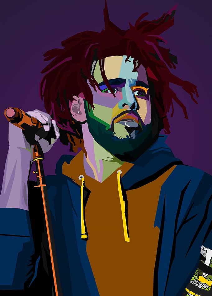 J Cole WPAP Pop Art