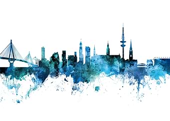 Hamburg Germany Skyline