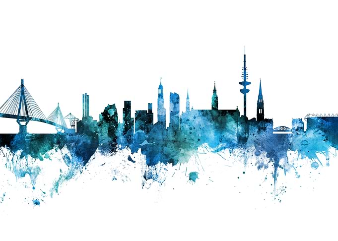 Hamburg Germany Skyline