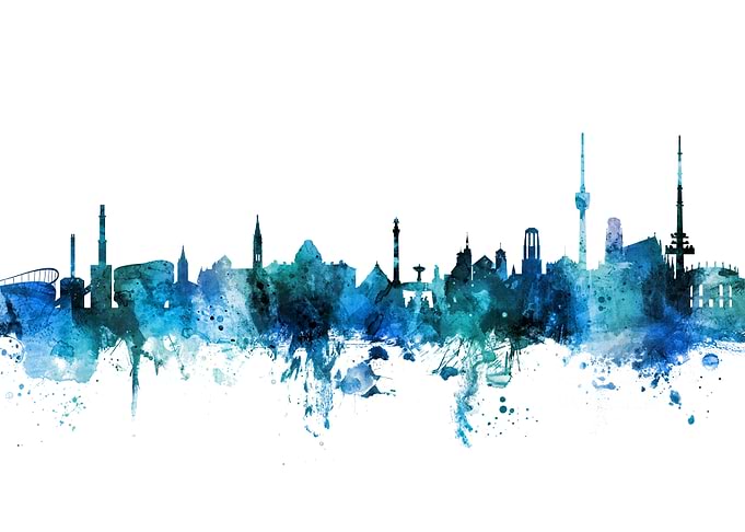 Stuttgart Germany Skyline