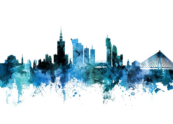 Warsaw Poland Skyline