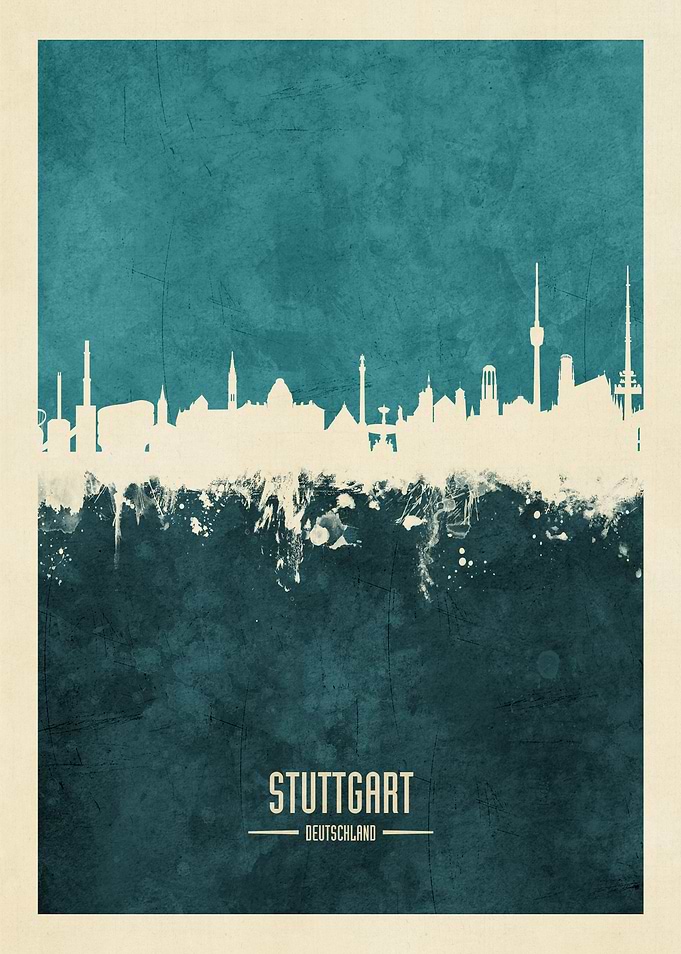 Stuttgart Germany Skyline