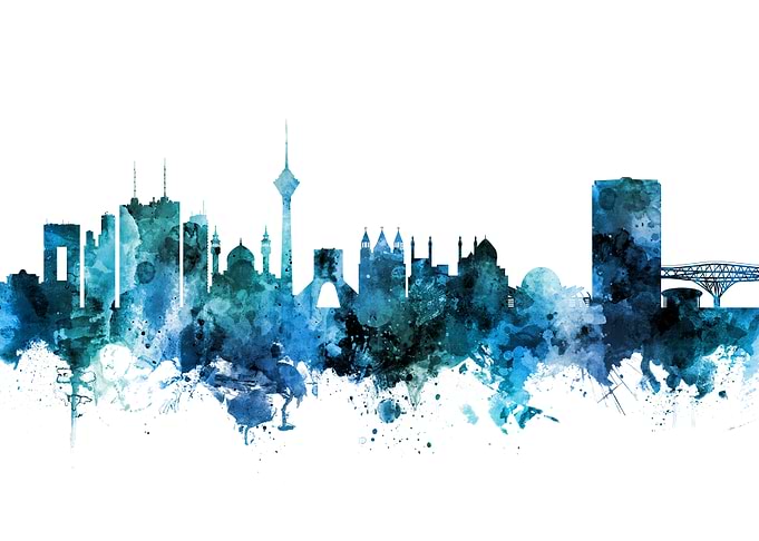 Tehran Iran Skyline