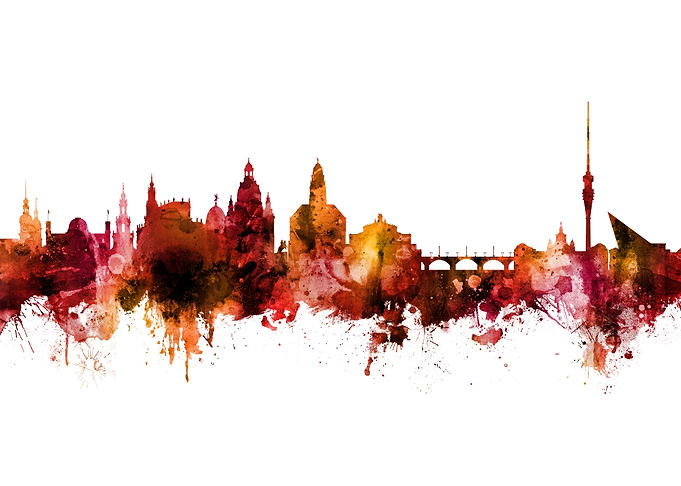 Dresden Germany Skyline