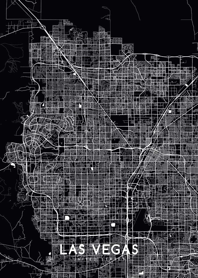 Las Vegas map black