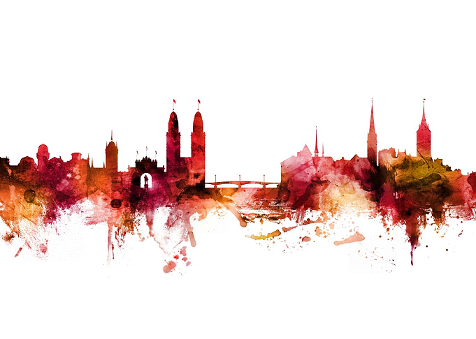 Zurich Switzerland Skyline