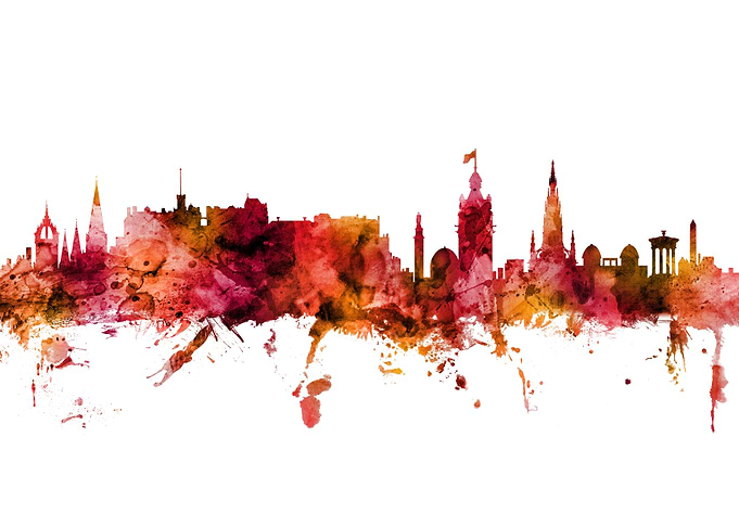 Edinburgh Scotland Skyline