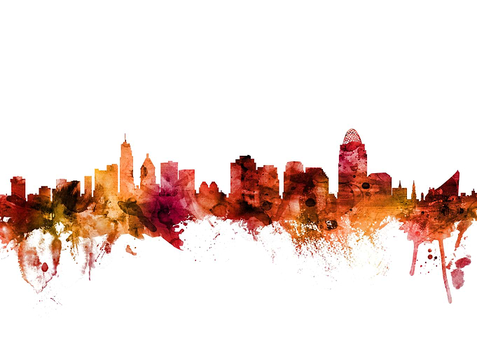Cincinnati Ohio Skyline