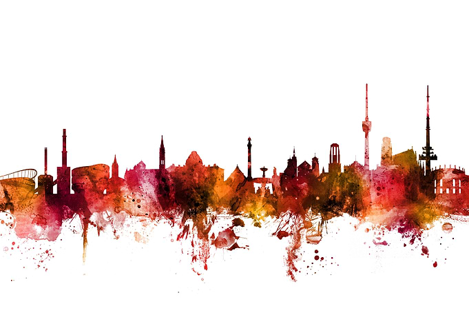 Stuttgart Germany Skyline