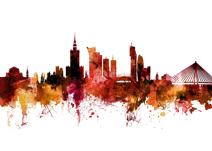 Warsaw Poland Skyline